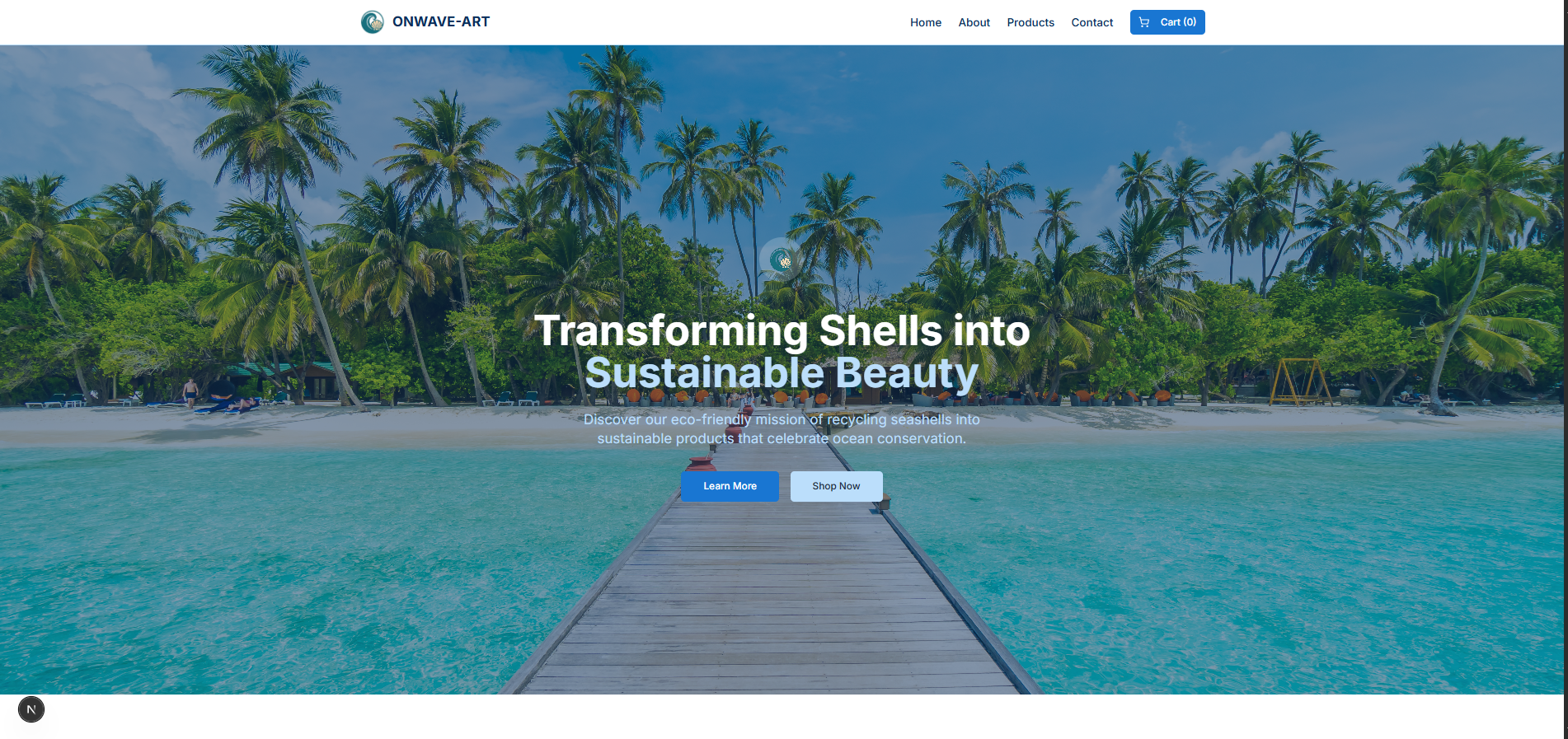 Seashell Recycling E-Commerce Website